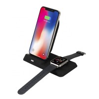 2019 new 2 In 1 Wireless Charger Desktop Fast Charge  Mobile Phone Watch Charger Fast Wireless Charging stand