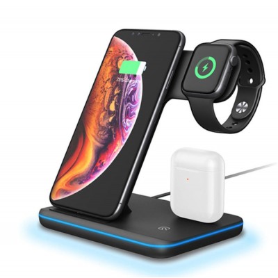 Universal Fast Charge 3 in 1 Z5 Wireless Charger Stand Fast Phone Charger Pad for Wireless headphone  and for apple watch